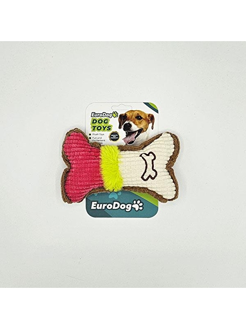 EuroDog Peluş Kemik Köpek Oyuncağı 16x10 Cm