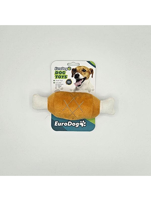 EuroDog Peluş Etli Kemik Köpek Oyuncağı 19x6 Cm