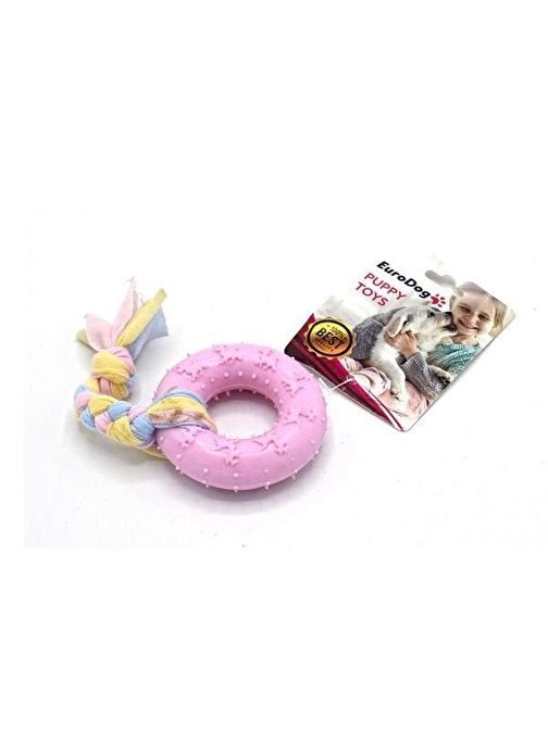 EuroDog Puppy Toys Pembe Ufak Halka Diş Kaşıma Oy.