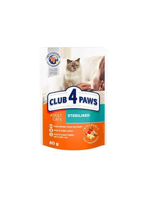 Club4Paws Kısır Kediler İçin Premium Mama 80 Gr