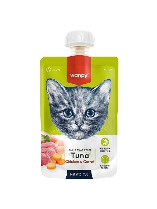 Wanpy Taze Ton Balıklı Ve Tavuklu Et Ezmesi Kedi Ödülü 90 Gr