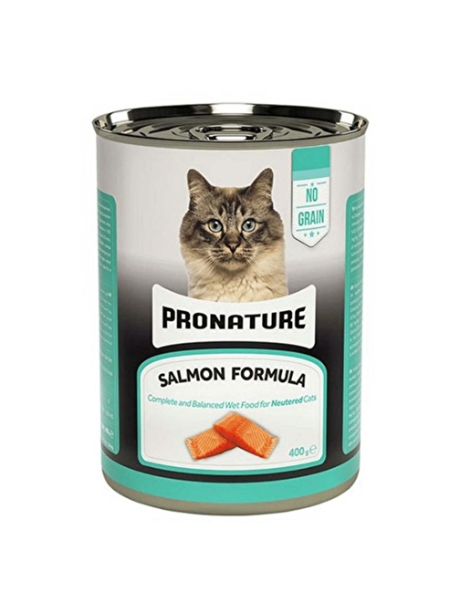 Pronature Tahılsız Somonlu Kısırlaştırılmış Yetişkin Kedi Konservesi 400 Gr