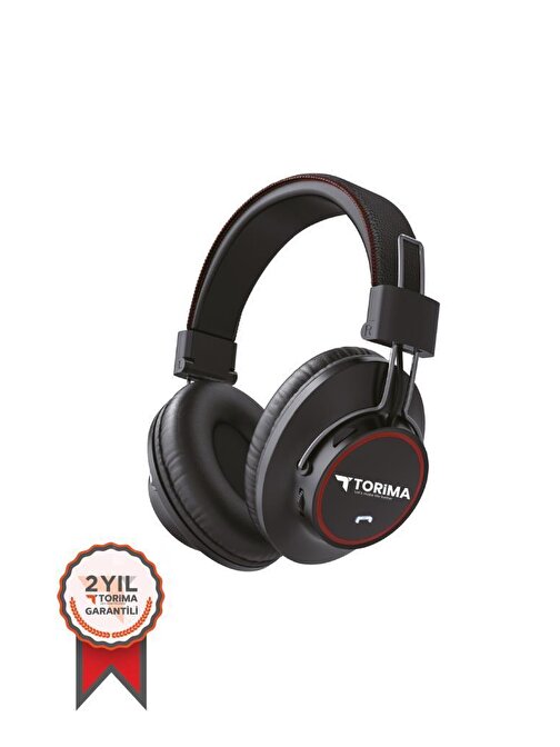 TORİMA HD-10 Siyah Kafa Üstü Kablosuz Bluetooth Kulaklık