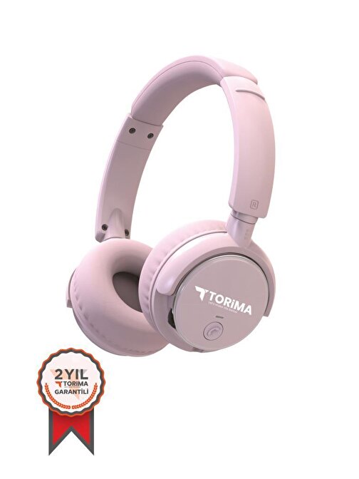TORİMA HD-20 Pembe Kafa Üstü Kablosuz Bluetooth Kulaklık