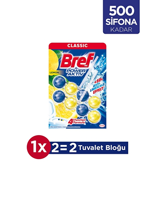 Bref Power Aktiv Limon Katı Tuvalet Bloğu İkili Paket