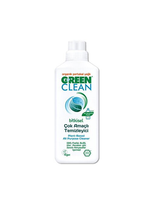 green Clean Tüm Yüzeyler İçin Bitkisel Portakal Yağlı Yağ Sökücü Sprey 1000 ml