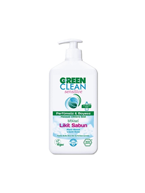 Green Clean Sensitive Bitkisel Likit Sabun 500 ml