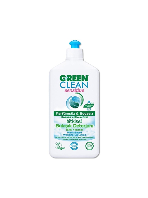 Green Clean Sensitive Bitkisel Bulaşık Deterjanı 500 ml