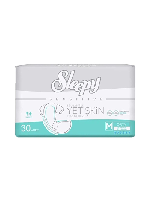 Sleepy Sensitive Yetişkin Bezi Medium 30 Adet