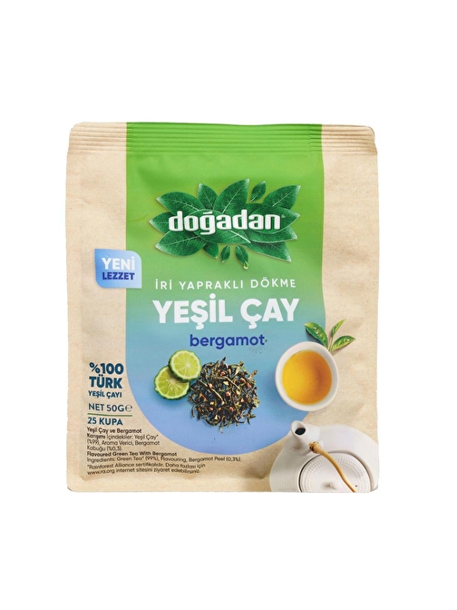 Doğadan Dökme Yeşil Çay Bergamot 50 gr