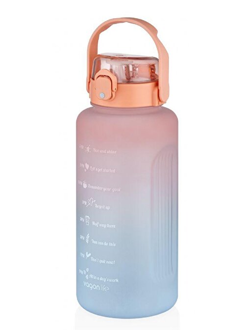 Vagonlife 2000 ml Mega Boy Renkli Matara - Turuncu - (2 litre)