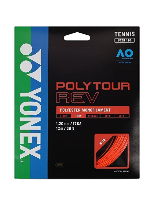 Yonex Poly Tour Rev 1.20 12M Turuncu Tenis Kordajı