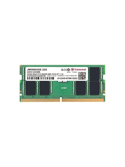 Transcend JM5600ASE-32G 32GB DDR5 5600Mhz CL46 1.1V Notebook Ram