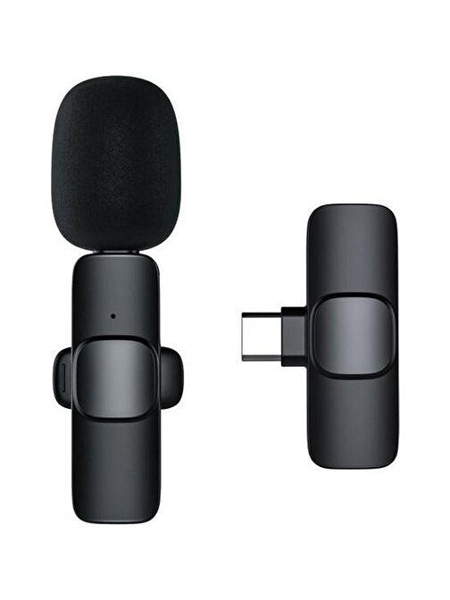 K9 Kablosuz Yaka Mikrofonu Mini Taşınabilir Mikrofon Typ-c