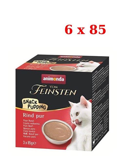 Animonda Vom Feinsten Biftekli Yetişkin Kedi Pudingi 6x85 gr
