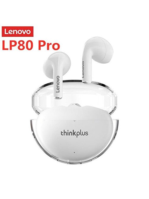 Lenovo LP80PRO Bluetooth 5.3 Kablosuz Kulaklık TWS Beyaz