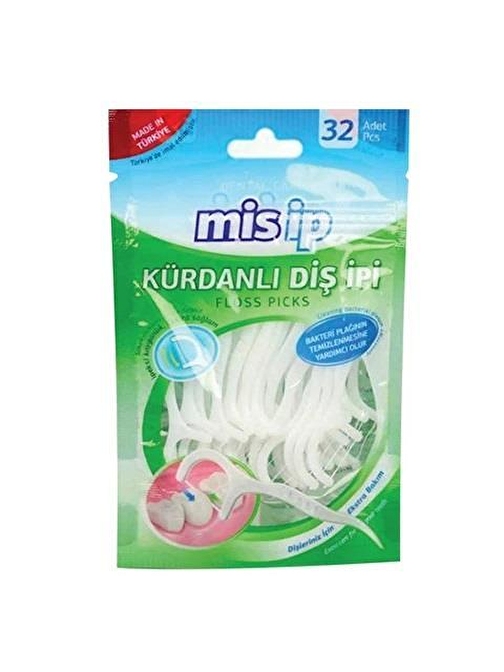 Mis İp Kürdanlı Çatal Diş İpi 32 Li