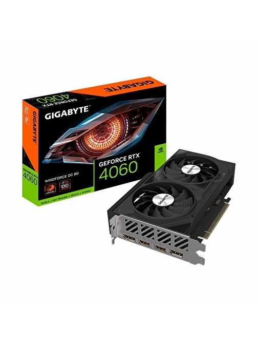 GIGABYTE RTX 4060 WINDFORCE OC 8G 8GB Geforce RTX4060 GDDR6 128bit 2xHDMI 2xDP 16x Ekran Kartı