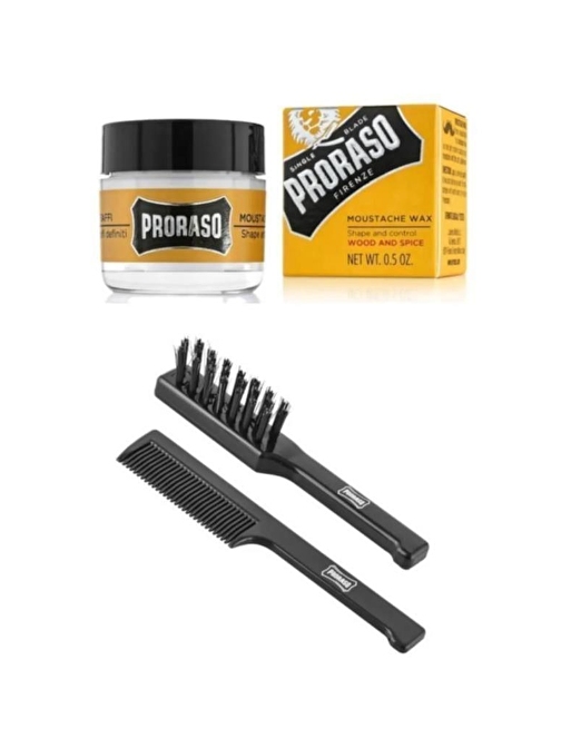 Proraso Bıyık Şekillendirici Wax 15 ml+Bıyık Tarağı Ve Fırçası