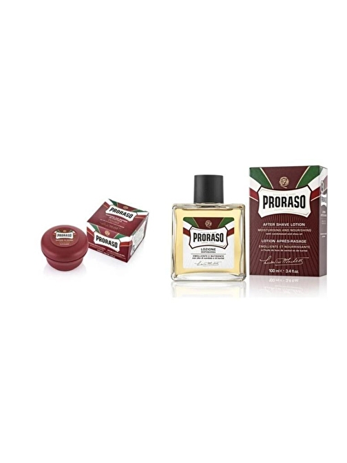 Proraso Sandal Ağacı Özlü Tıraş Sabunu 150 ml +Tıraş Sonrası Losyon 100 ml