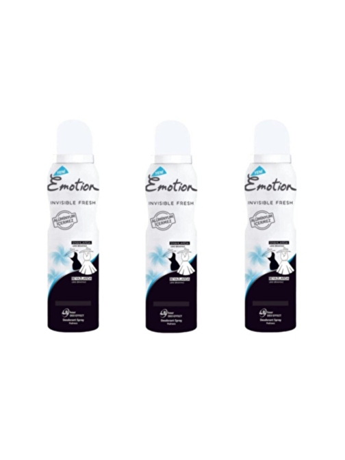 EMOTİON İNVİSİBLE FRESH KADIN DEODORANT 150 ML x 3 ADET