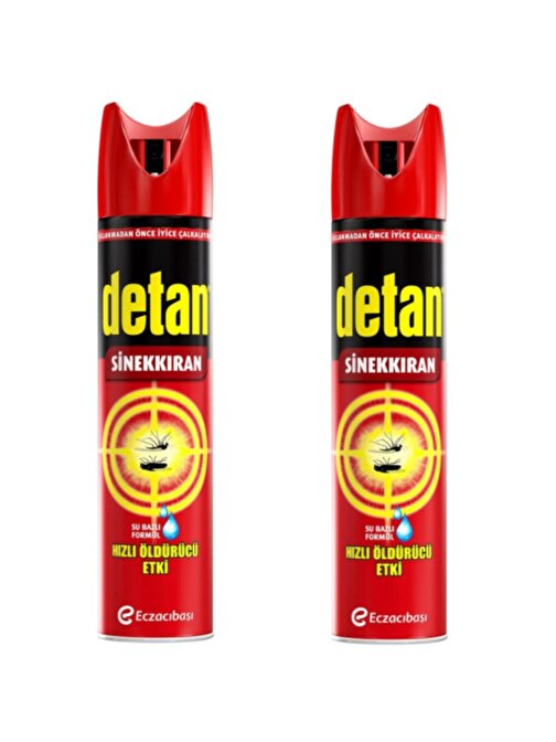 Detan Su Bazlı Aeresol Böcek İlacı Oda Spreyi 2 x 275 ml