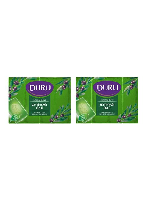 DURU NATURAL OLIVE ZEYTİNYAĞI ÖZLÜ DUŞ SABUNU 600 GR (2 PAKET)