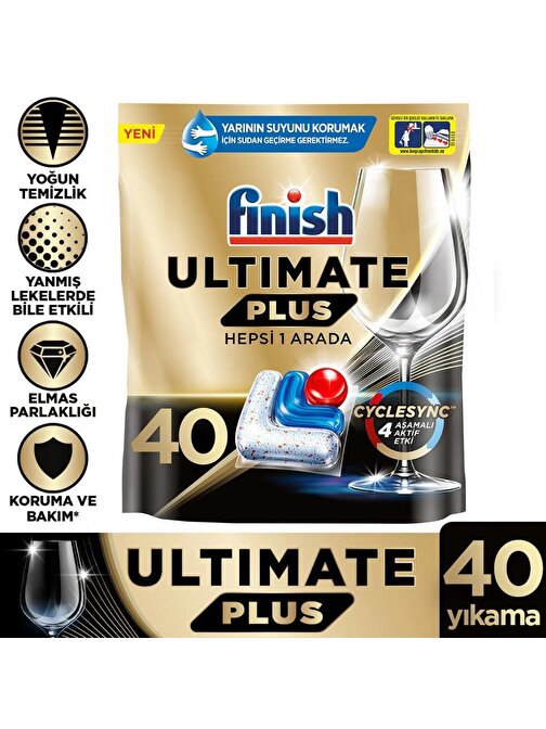 Finish Ultımate Plus Bulaşık Deterjanı 40 Tablet