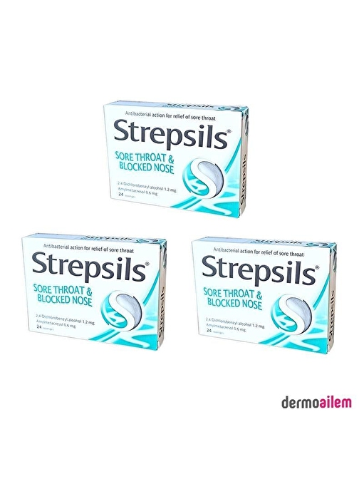 Strepsils Mentollü 24 Pastil 3 Adet