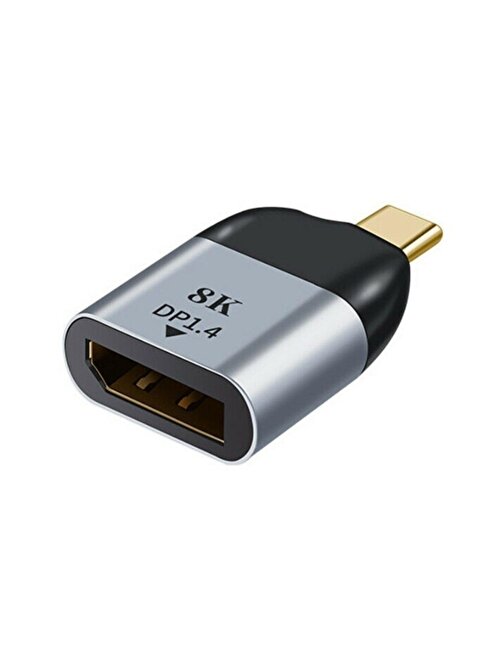 Type C To 8K Displayport Dişi Mini Çevirici Adaptör