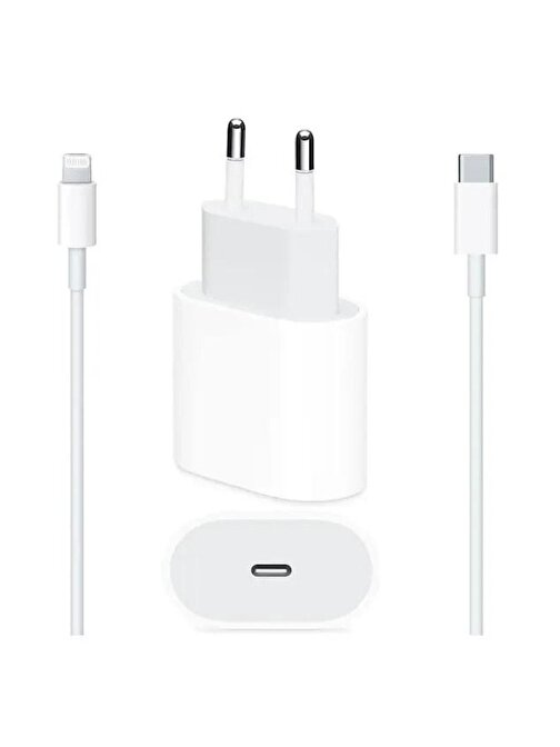 iOS Uyumlu MHJE3TU/A 20 W USB-C Güç Adaptörü + Type-C to Lightning Kablo