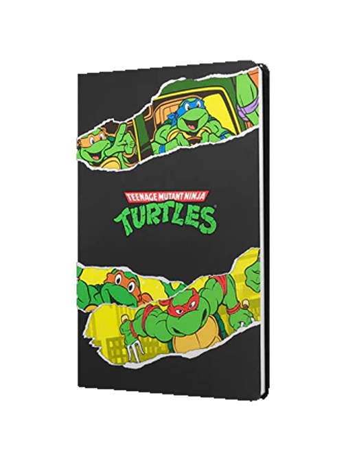 Mabbels Sert Kapak Butik Defter Ninja Turtles Siyah 80 YP 15x21 DFT-388234