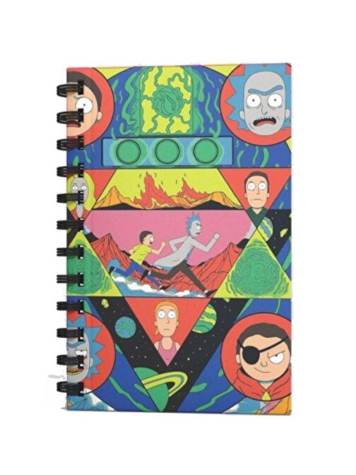 Mabbels Spiralli Defter Rick And Morty Kırmızı 80 YP 17x24 DFT-388517