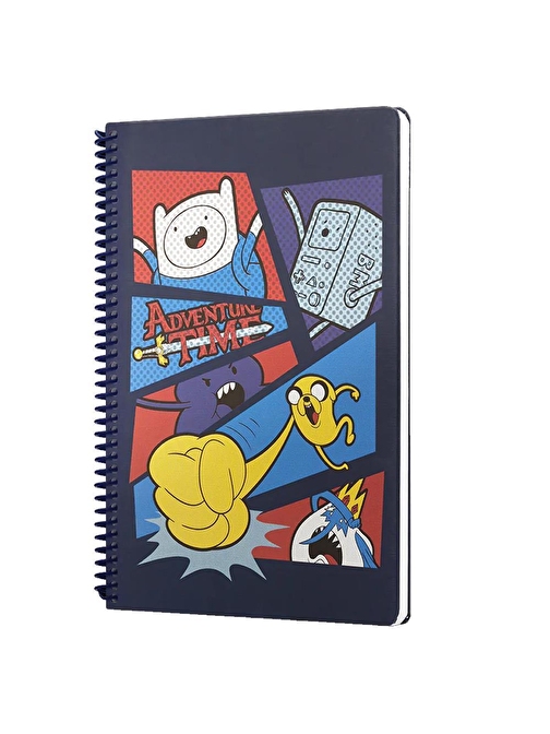 Mabbels Spiralli Defter Adventure Time Lacivert 80 YP 17x24 DFT-388500