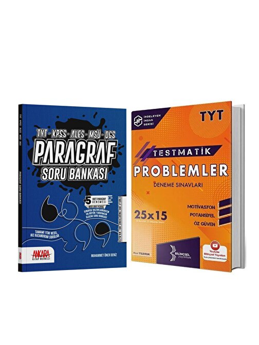 Bilinçsel TYT Problemler Deneme ve AKM Paragraf Soru Bankası Seti 2 Kitap
