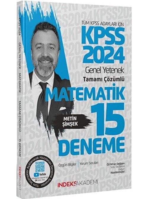 2024 KPSS Matematik 15 Deneme Çözümlü İndeks Akademi