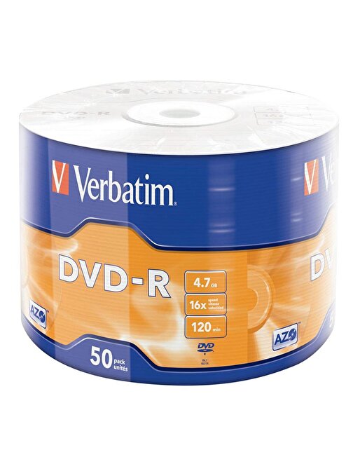 Verbatim Dvd-R 4.7 GB Shirink Box (1 Paket)