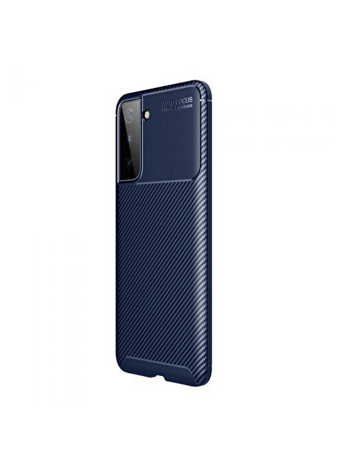 Teleplus Samsung Galaxy S21 FE Kılıf Karbon Dizayn Silikon Kahverengi