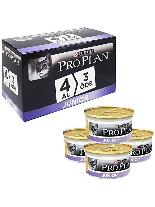 Pro Plan Tavuk Etli Yavru Konserve Kedi Maması 85 Gr 4 Al 3 Öde