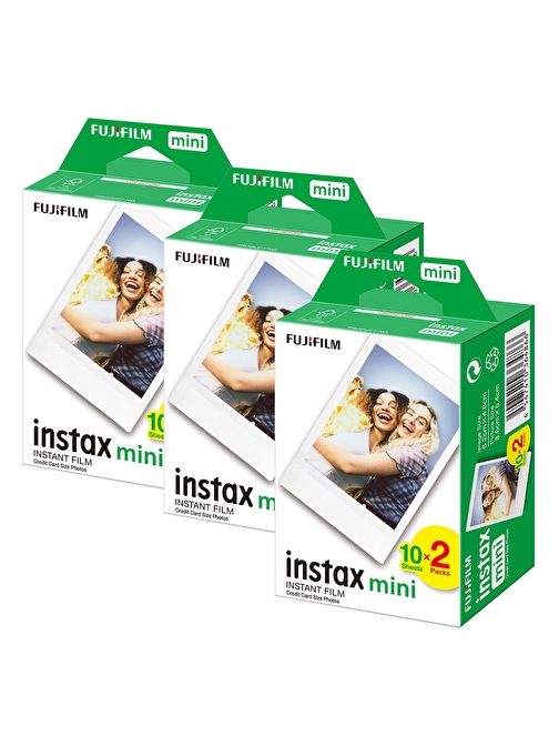 Instax Mini 10x2 20 Sheets Fotoğraf Filmi 3 PAKET 60 POZ-FOTSN00005-3MK