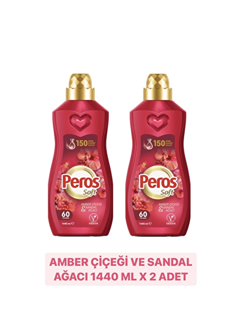 Peros Amber Çiçeği & Sandal Konsantre Çamaşır Yumuşatıcısı 1440 ml x 2 Adet