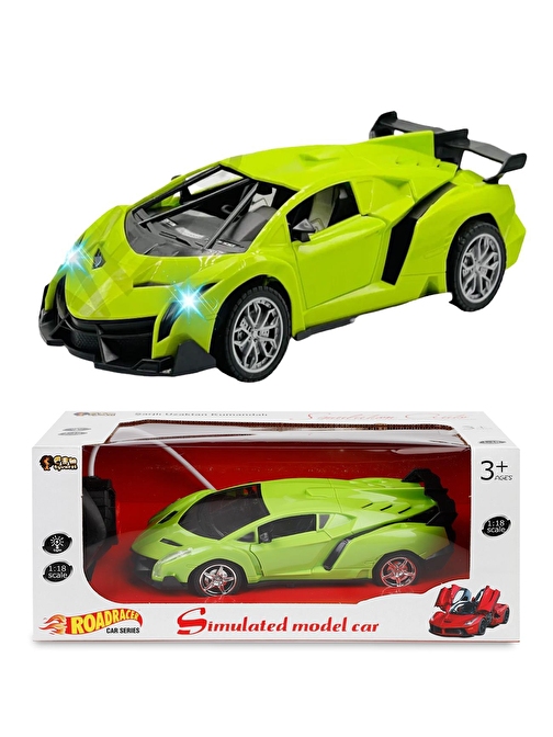 Şarjlı, Kumandalı Spor Lamborghini, Farları Yanar- Kapısı Açılır Spor Araba 1:18