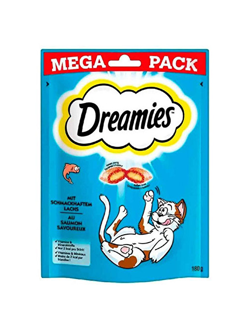 Dreamies Mega Pack İç Dolgulu Somonlu Kedi Ödülü 4x180 Gr