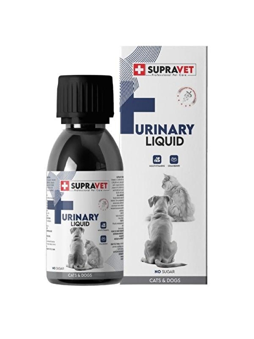 Supravet Urinary Kedi ve Köpekler için İdrar Sağlığı Sistemi Destekleyici Sıvı Damla 100 Ml