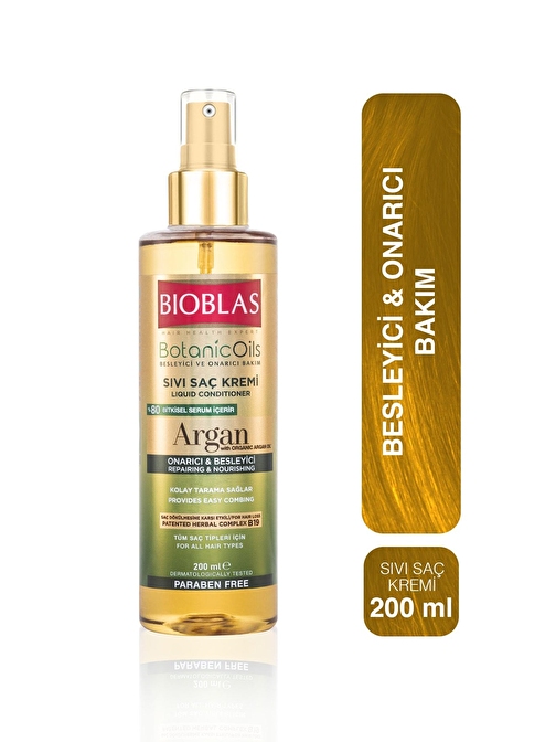 Bıoblas Botanıc Oıls Argan Yağlı Sprey Sıvı Saç Kremi 200 Ml