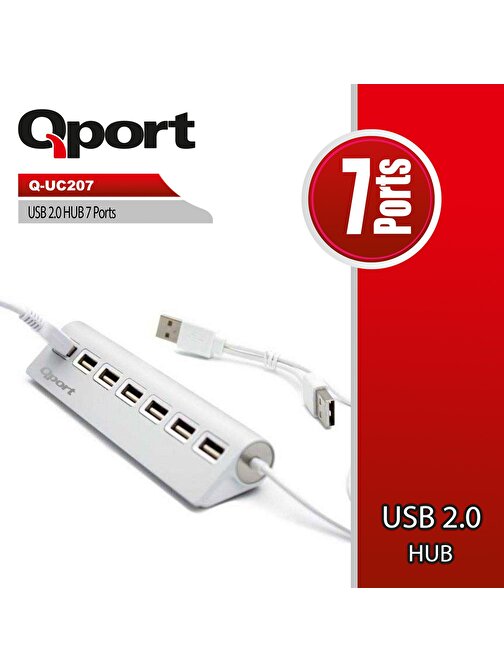 QPORT Q-UC207 7 PORT USB 2.0 ÇOKLAYICI