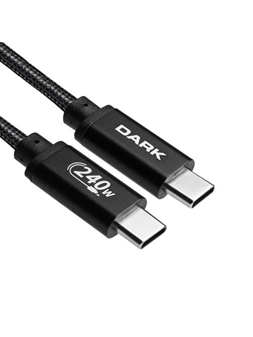 DARK DK-CB-USB240PD100 1m TYPE-C PD ŞARJ KBL,SİYAH