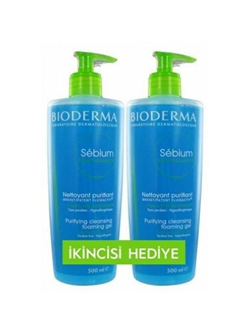 Bioderma Sebium Foaming Gel Cilt Temizleme Jeli 500 ml + 500 ml