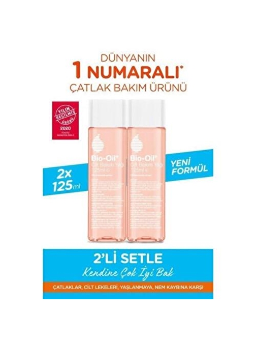 Bio-Oil Cilt Bakım Yağı Yeni Formül 125 ml x 2 Adet