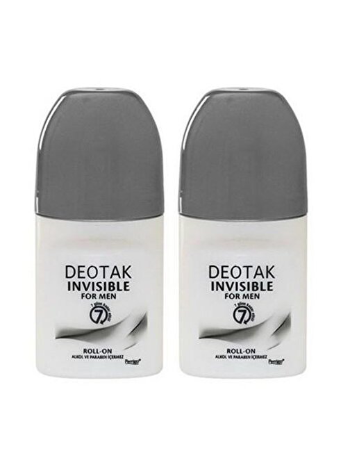 Deotak Invisible For Men Roll-On Deodorant 35 ml x 2 Adet